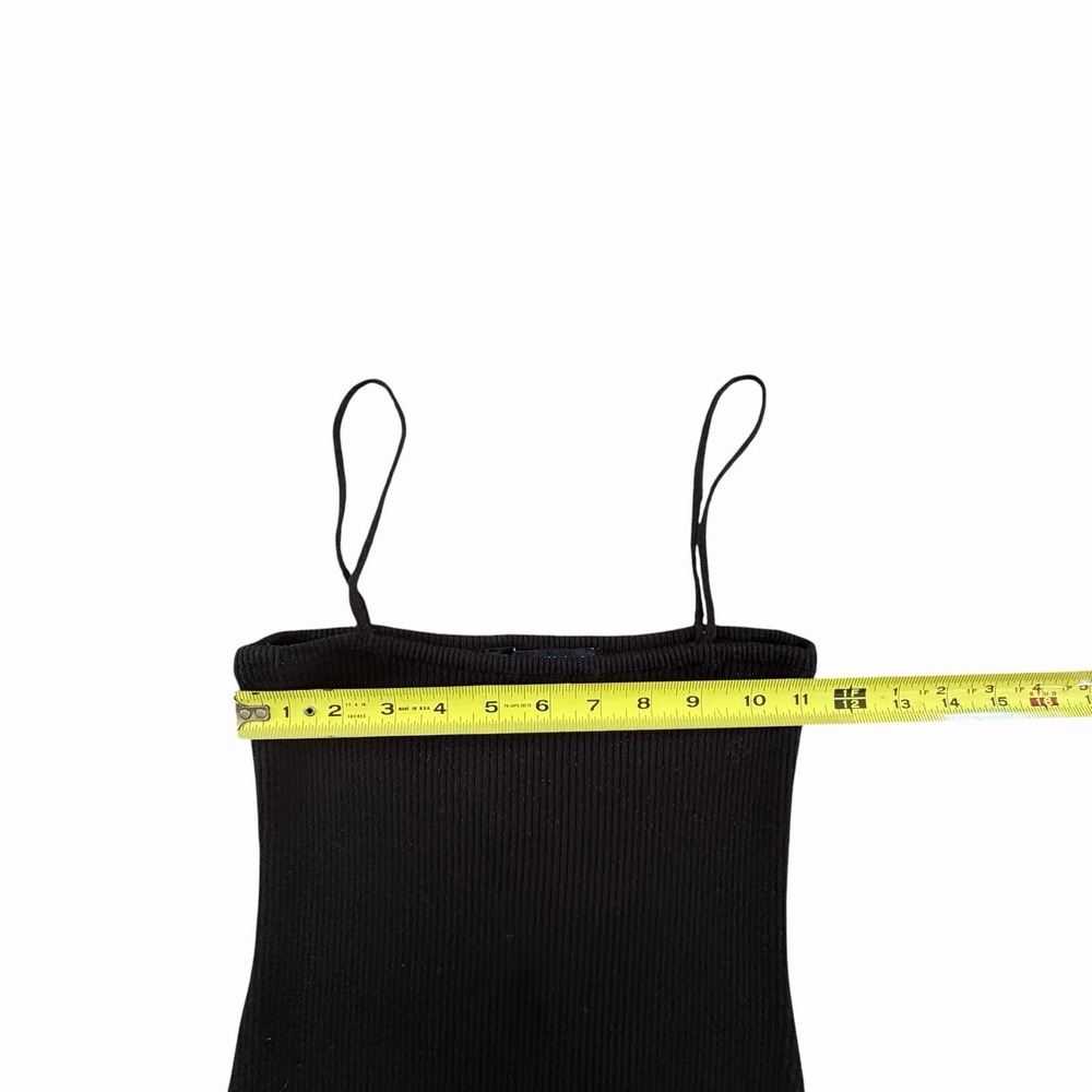 Brandy Melville Black Spaghetti Strap Mini Dress One Size - Picture 4 of 5